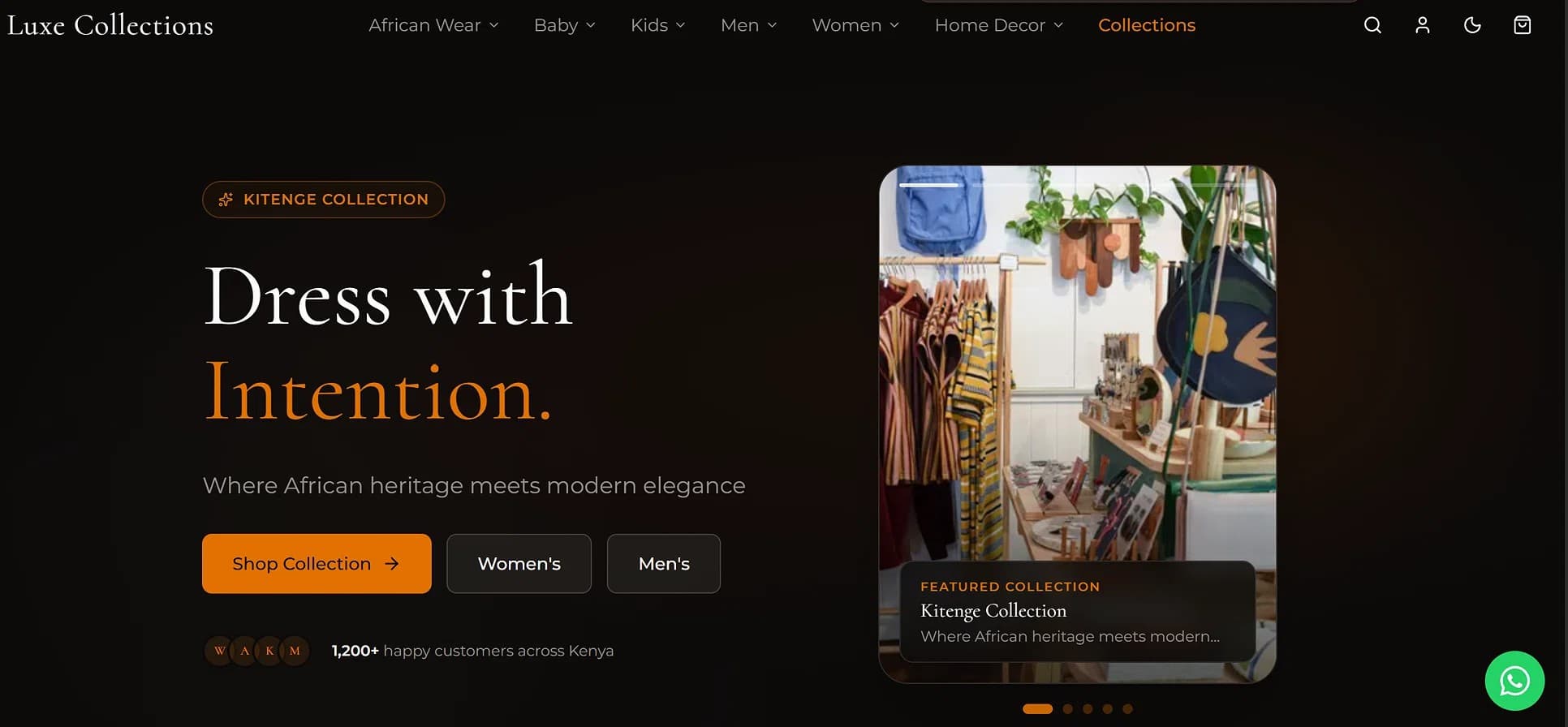 Screenshot van Luxe Webshop